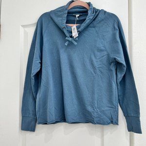 James Perse Cowl Neck Blue Sweatshirt - NWT